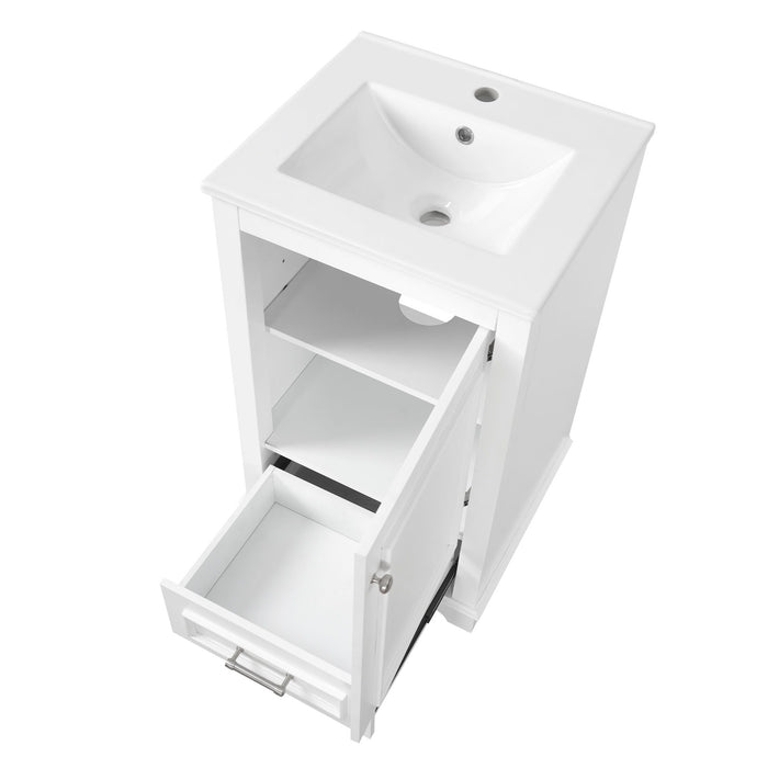 20" Bathroom Vanity With Sink, 1 Drawer, Freestanding Single Set