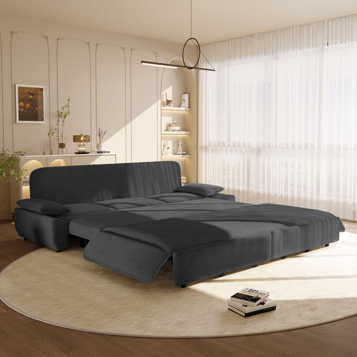 King Size Pull Out Sofa Bed, 3 In 1 Convertible Multifunctional
