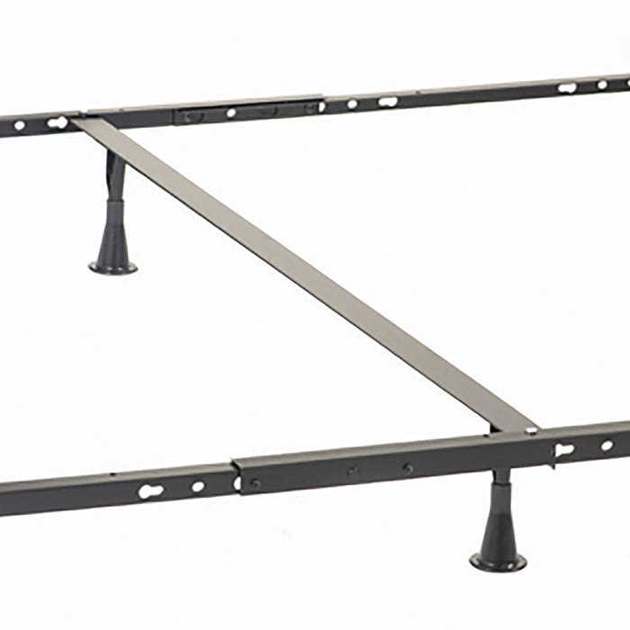 Deverton - Queen / Eastern King / California King Bed Frame With Center Support And Adjustable Design - Black