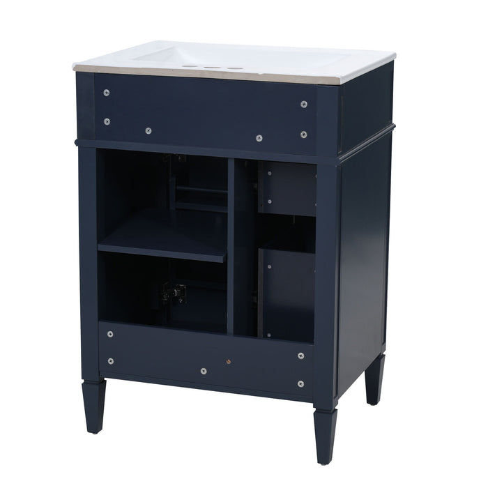 Bathroom Vanity With Top Sink, Storage Cabinet With 2 Drawers And Tip-Out Drawer