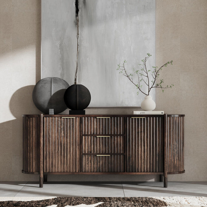 Redford - 2 Door 3 Drawer Buffet - Bark Brown