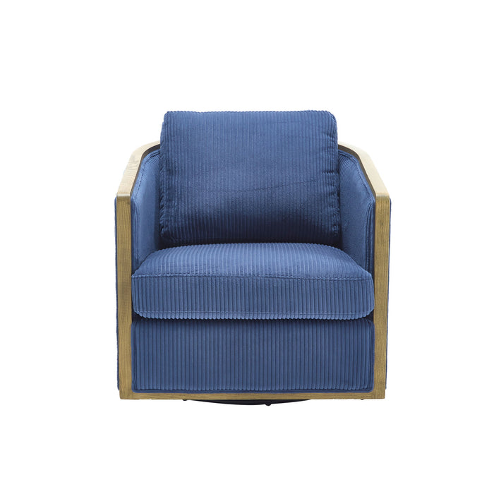 Corduroy Barrel Chair, 360 Degree Swivel