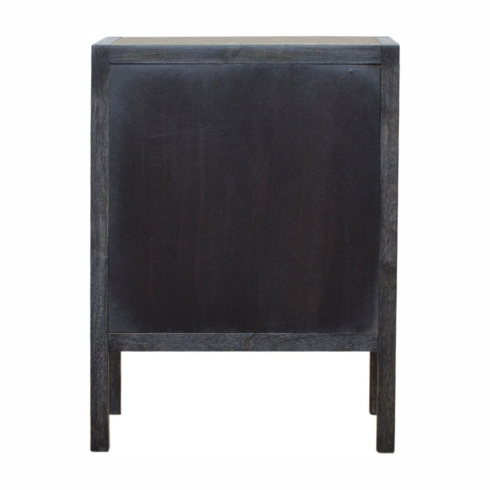 Nightstand, 3 Drawer - Black