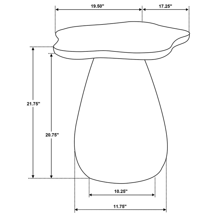 Trevor - Side Table With Cloud Shaped Top