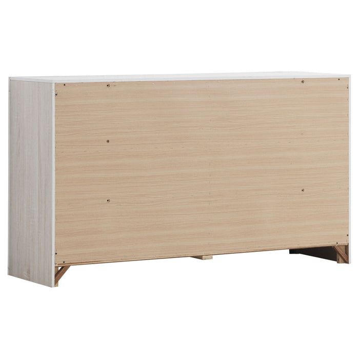 Geary - 4 Piece King Panel Bedroom Set With 2 Nightstands And Dresser - White