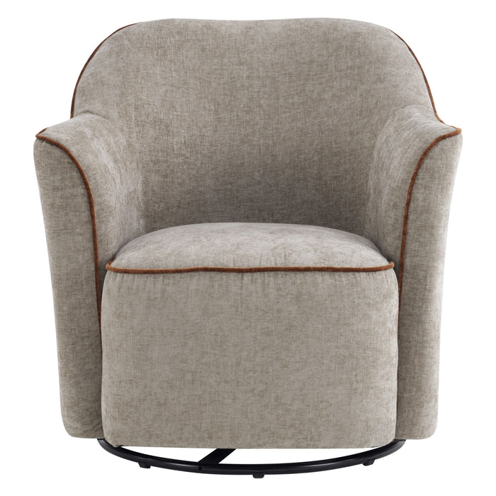 360° Swivel Accent Chair With Flared Arms