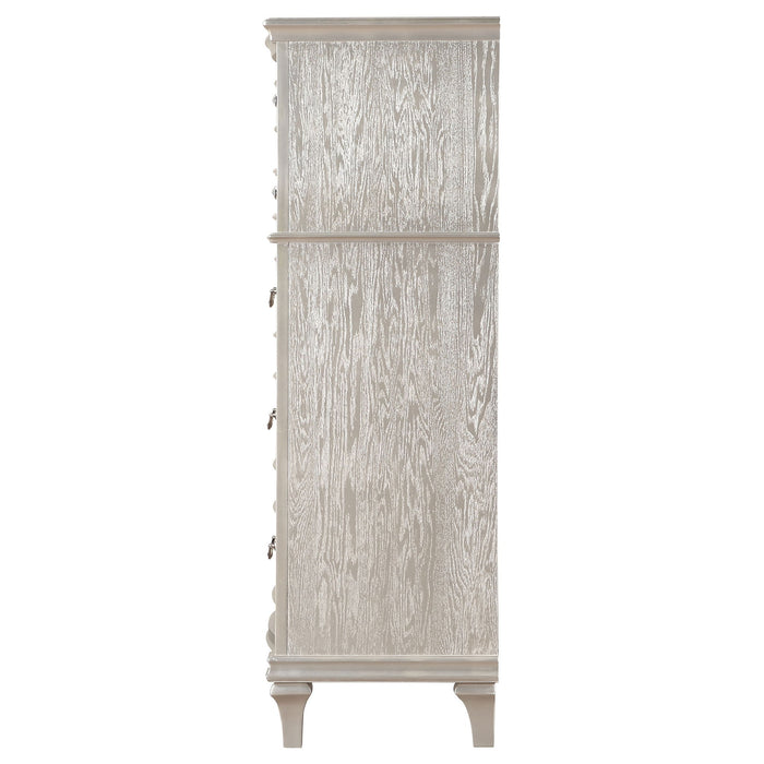 Katerina - 5 Drawer Chest With Hidden Drawer - Oak