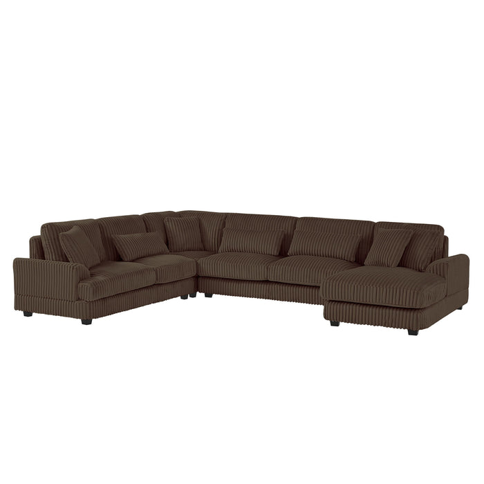 U - Sectional Sofa With Chaise Lounge, Oversized Living Room Couch
