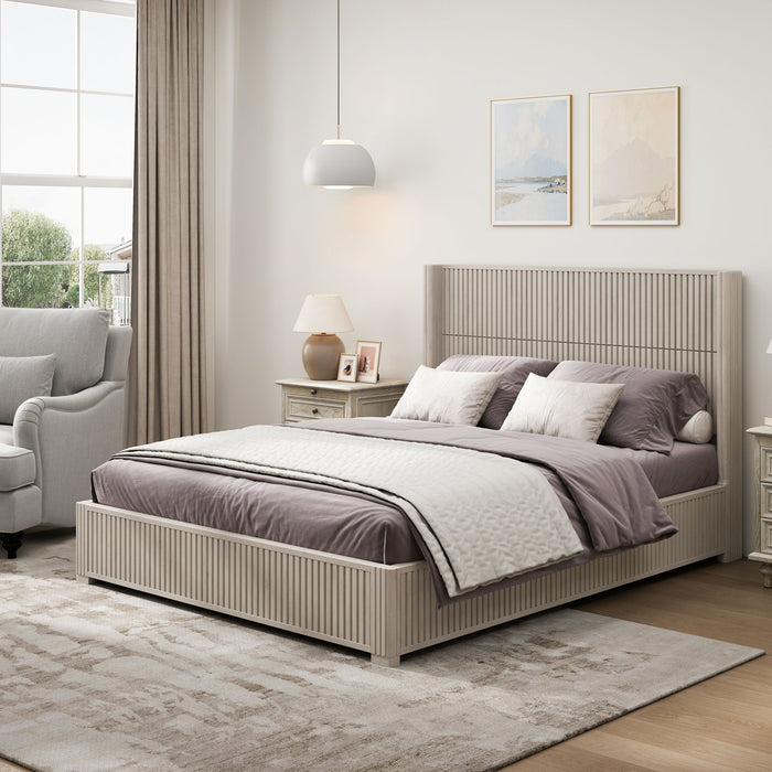 Platform Bed Frame With Headboard, Floor Standing Design