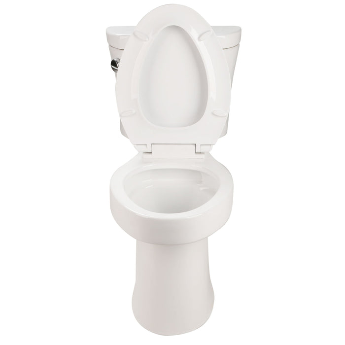Gloss 2 Piece Toilet With 1.28 Gpf Tornado Flush, Rimless Bowl, Soft Closing Seat - Gloss White