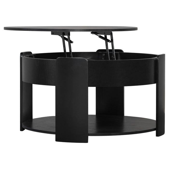 Round Lift Top Coffee Table With Hidden Storage
