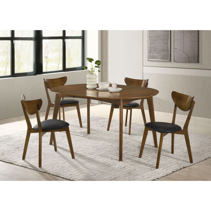 Linnea - 5 Piece Dining Set With Chairs - Dark Walnut