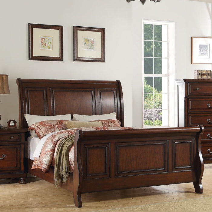 3 Piece Bedroom Set, Bed With 2 Nightstands