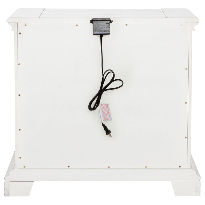 2 Drawer Nightstand With Dual USB Charging Ports - Vintage
