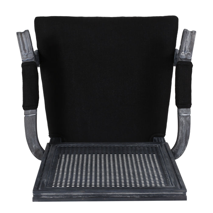 Elegant French Country Style Dining Chair With Cane Backrest