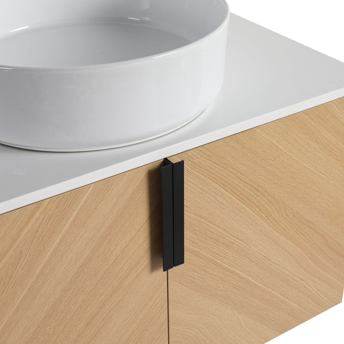 Wall Mounted Bathroom Vanity With Art Sink