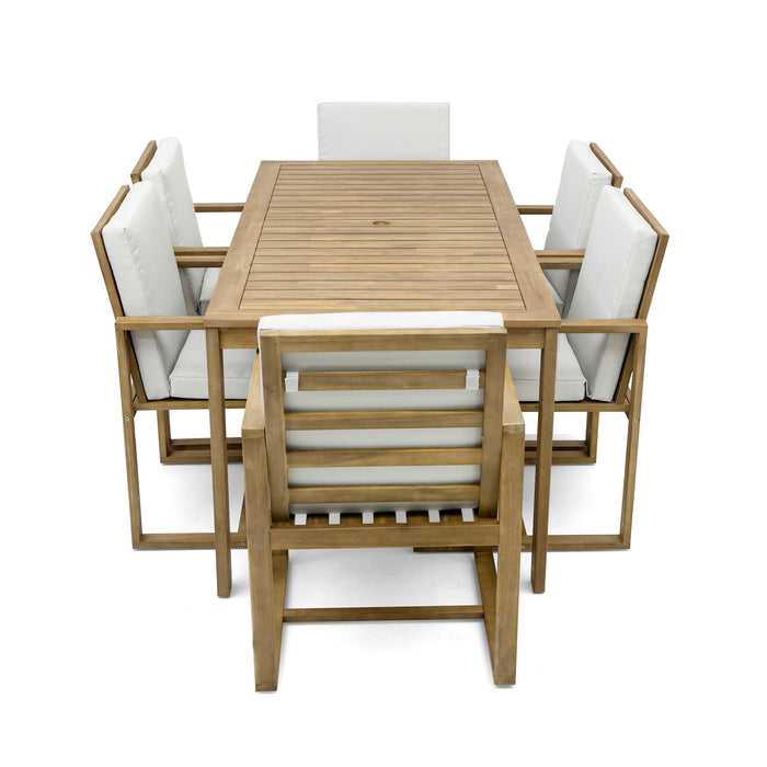 Patio Dining Set Outdoor Dining Table And Chair Set With And Removable Cushions For Patio