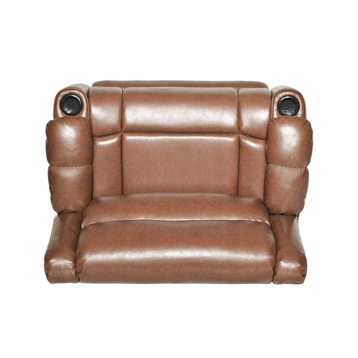 Tufted Design Wide Manual Recliner Chair