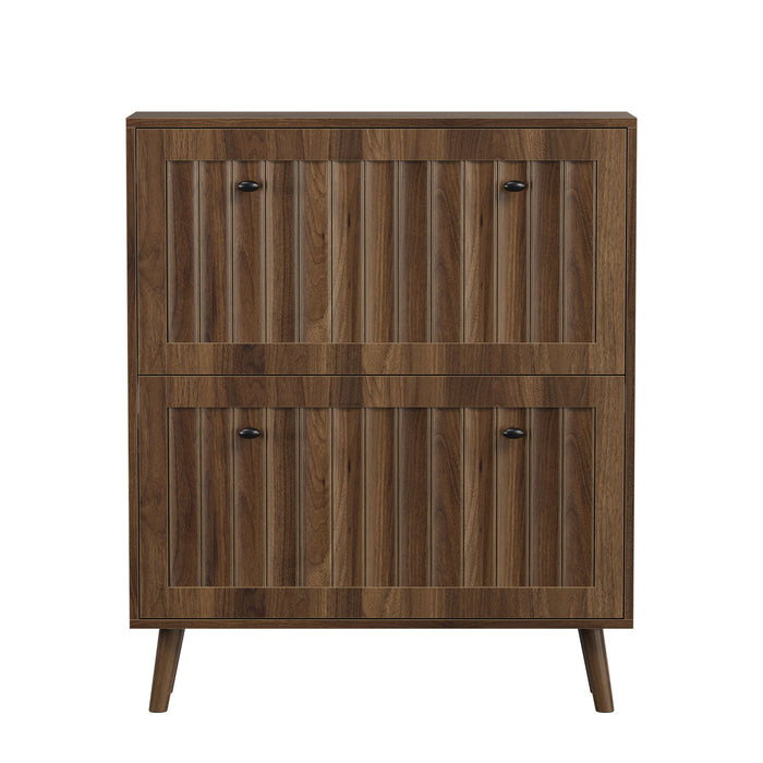 Shoe Cabinet, Storage Unit For Hallways - Walnut