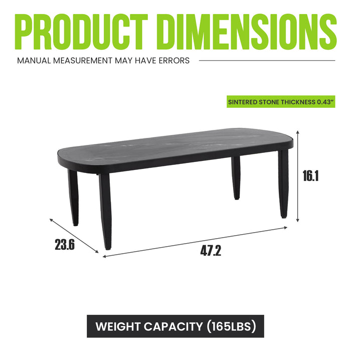 Outdoor Elegance Table, Rounded Corners