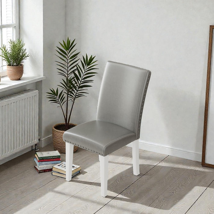 Upholstered Dining Chair With High Back Design (Set of 2)