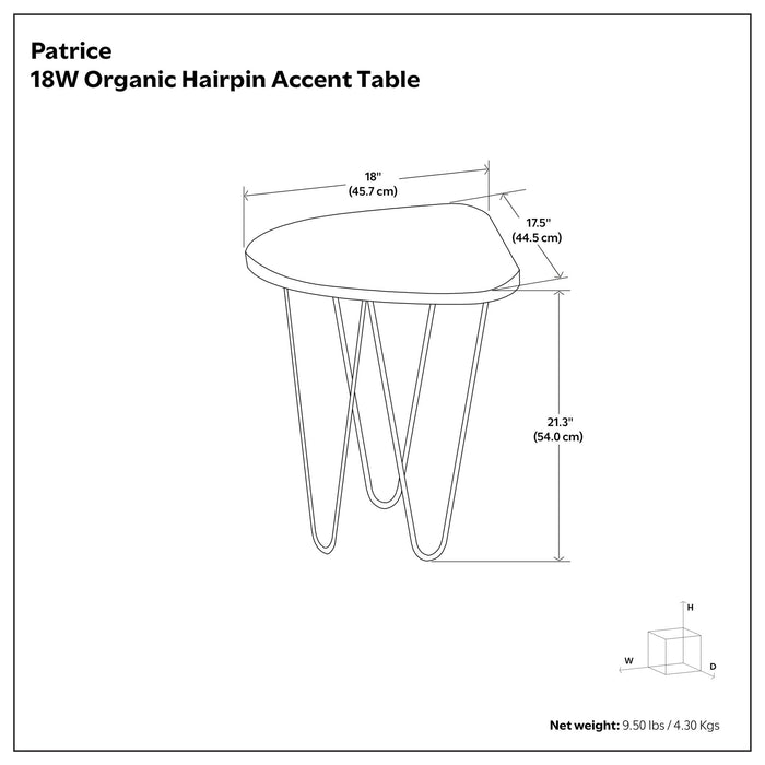 Patrice - Handcrafted Metal And Wood Accent Table