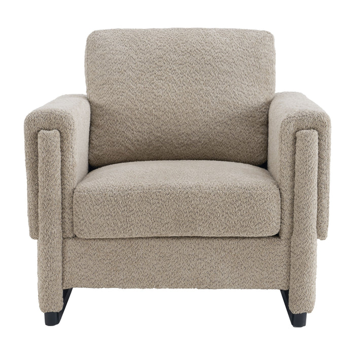 Upholstered Accent Armchair With Square Arm