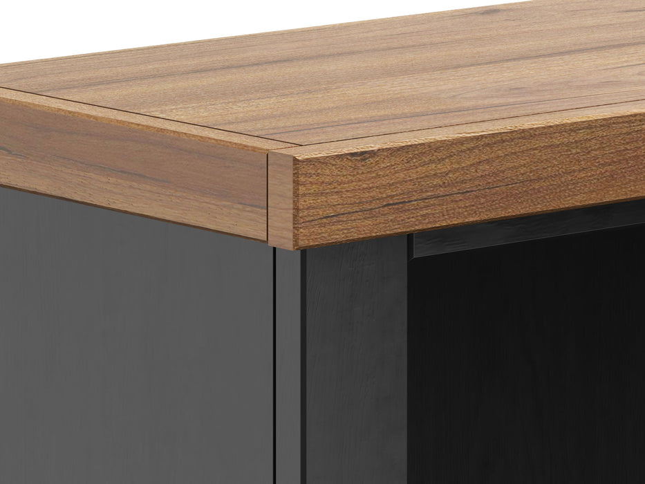 High 5 Shelf Bookcase - Black / Whiskey