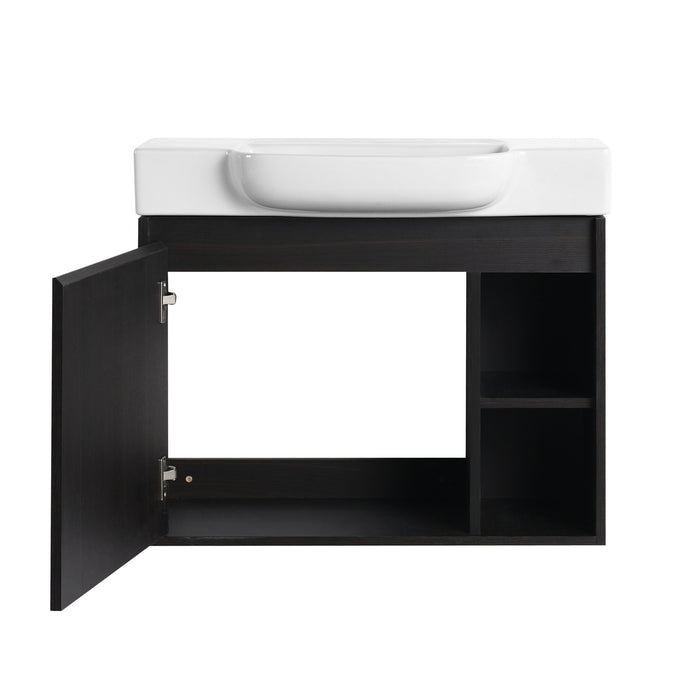 Wall Mounted Bathroom Vanity With Sink, Soft Close Door