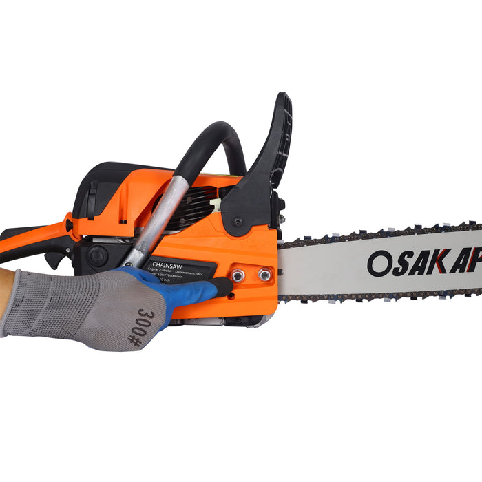 58Cc Gasoline Chainsaw 20" For Tree And Wood Cutting Epa Compliant - Orange