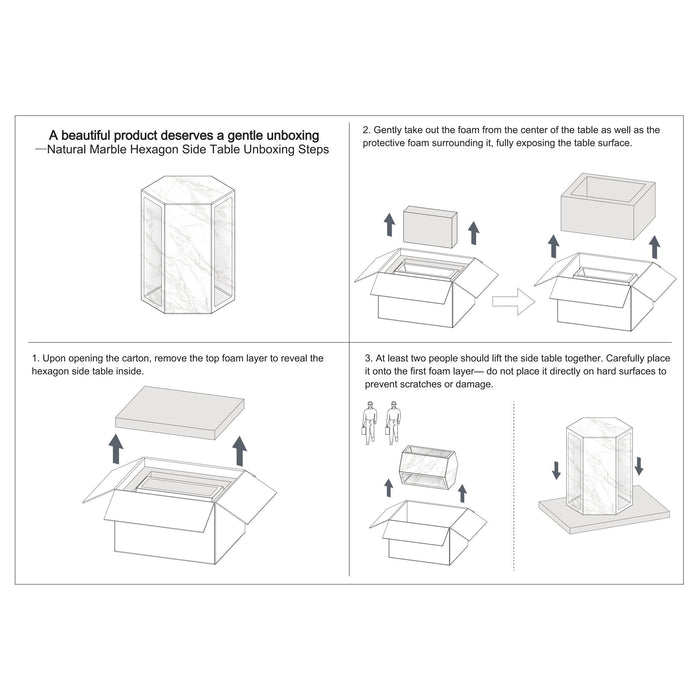 Modern Minimalist Hexagon Side Table