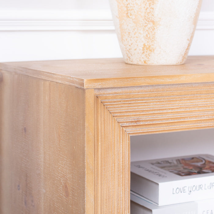 Console Table With Storage Shelf - Antique Natural / Light Natural / Natural