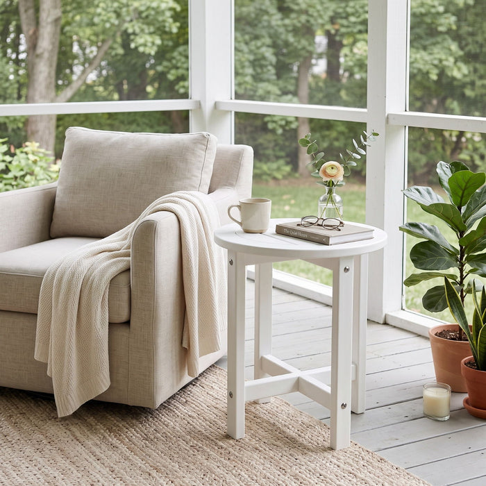 Round Outdoor Side Table