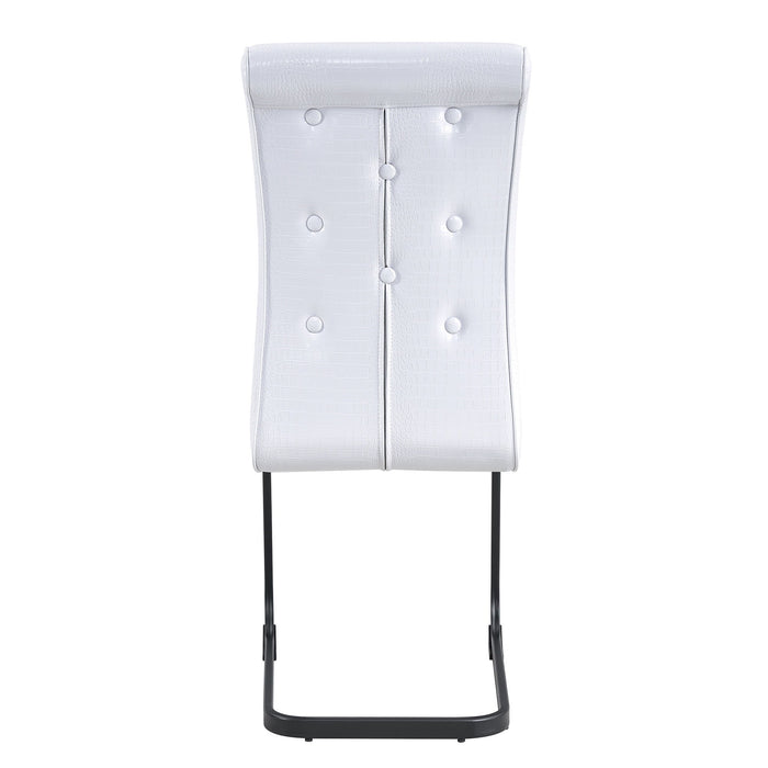 Alligator Skin Upholstered Dining Chairs