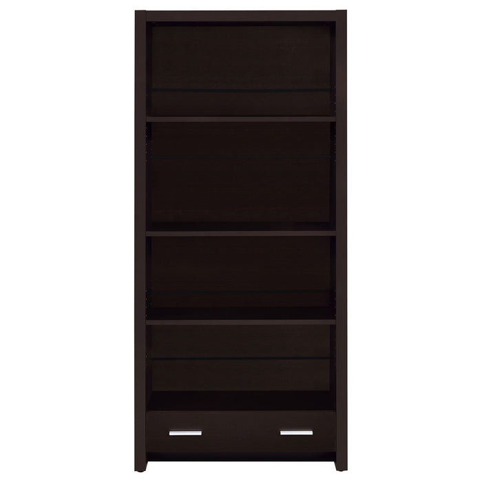 Maureen - 5 Shelf Bookcase With Drawer - Cappuccino