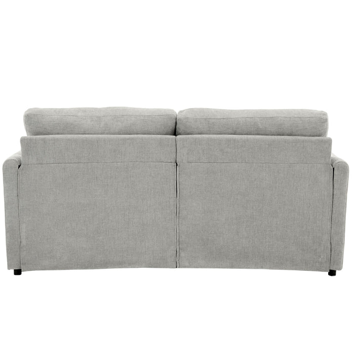 Cozy Upholstered Plush Cushion Loveseat Sofa For Living Room