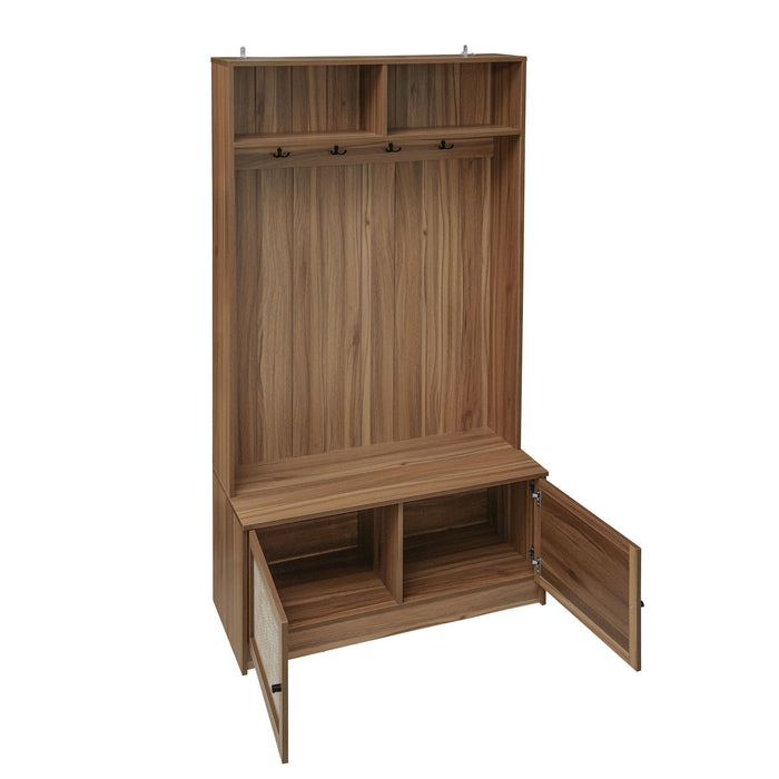 Modern Storage Closet For Bedroom, Entryway, Or Living Room - Walnut