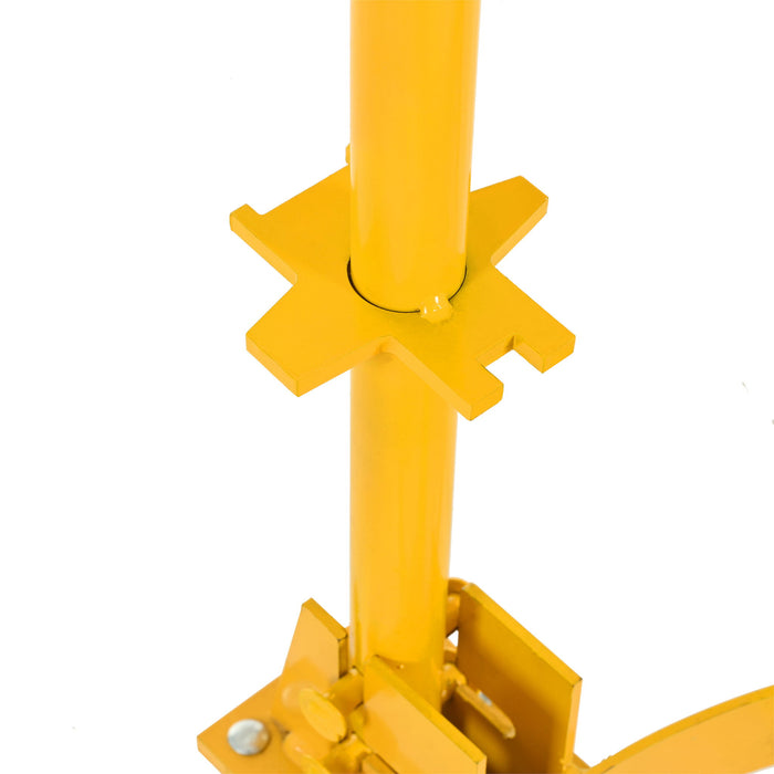 Steel Drum Dolly 55 Gallon Capacity Oil Barrel Mover With Wheels Low Profile Caddy - Yellow