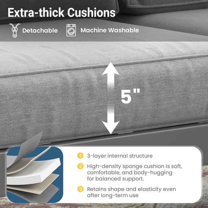 Outdoor Patio Set All-Weather With Thick Cushions