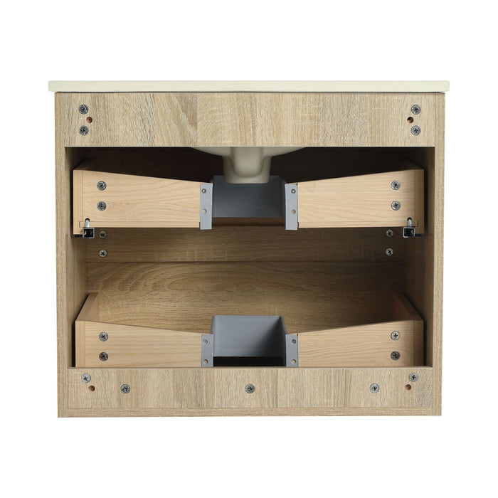 Wall Mounted Bathroom Vanity Cabinet, Soft Close Drawers (Vanity Only)