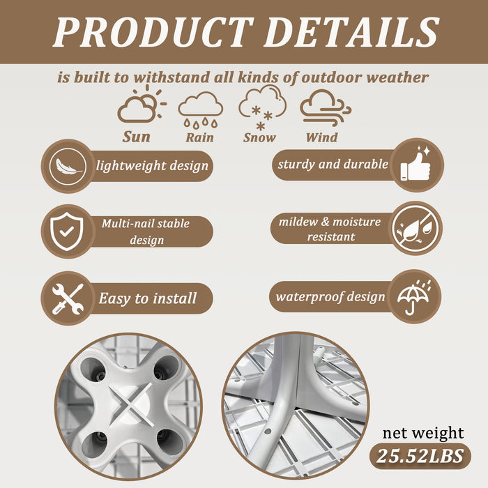 4 Piece Set Of Modern Color Block Designed Single Chairs With Round Table