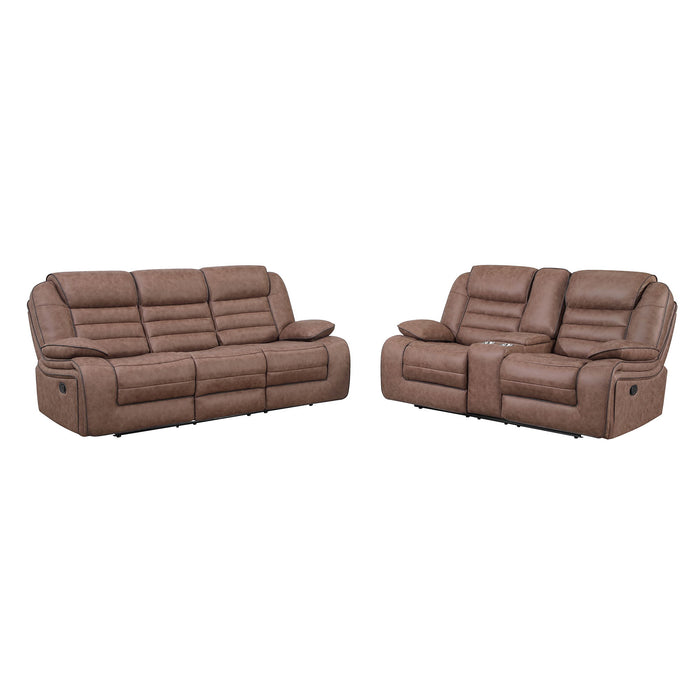 Lucius - Glider Recliner With Manual Recline - Brown