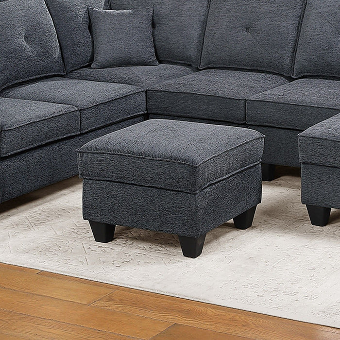 5 Piece Sectional Set With USB Port And Ottoman