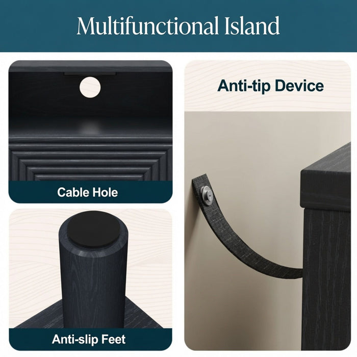 Nightstand With Charging Station & Storage