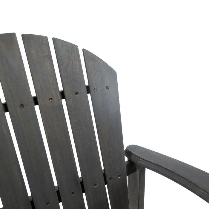 Outdoor Acacia Wood Adirondack Barstools (Set of 2)