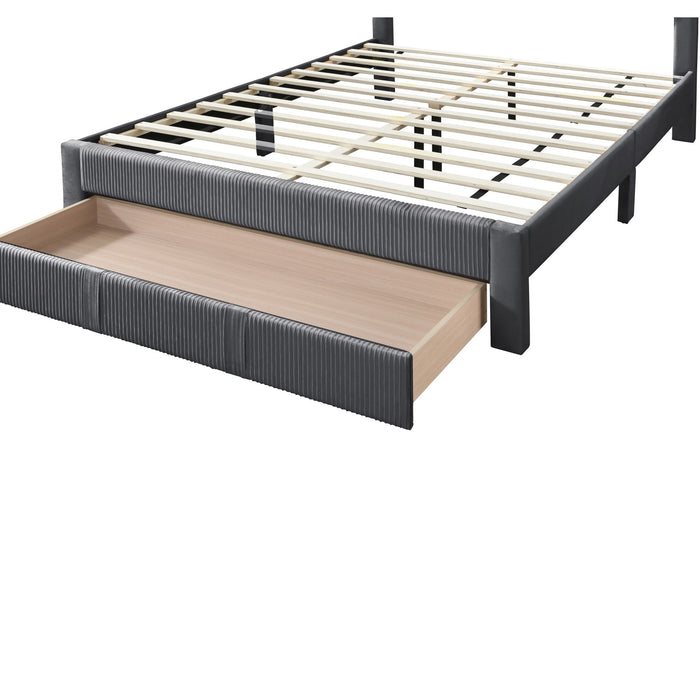 Contemporary Bed & Storage Drawer