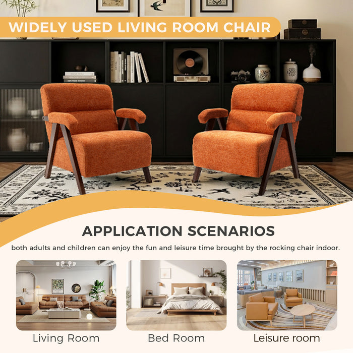 Modern Accent Chair With Tufted Armchair For Reading Room