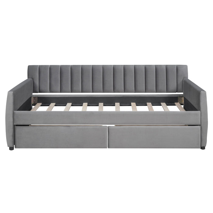 Upholstered Daybed With Slat Support
