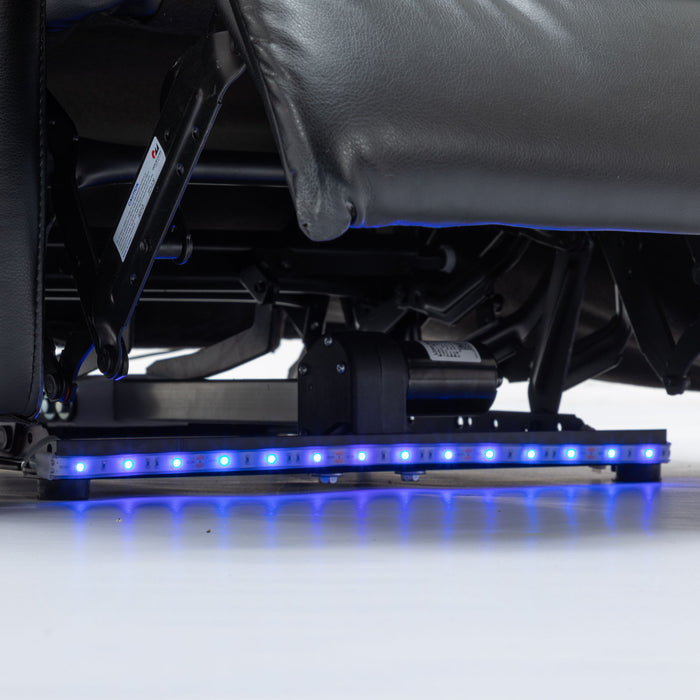 Power Recliner Theater Chair With Cooling Cup Holder, Bluetooth Speaker, LED Lights, USB Ports