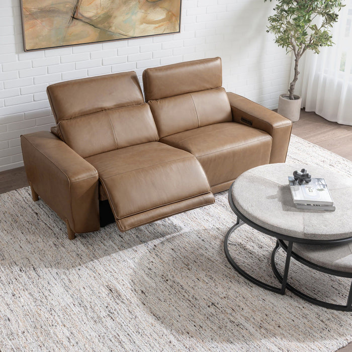 Kadon - Leather Power Recliner Sofa - Tan